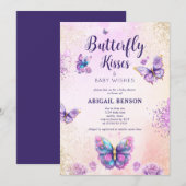 Baby shower van Butterfly Kisses Kaart (Voorkant / Achterkant)