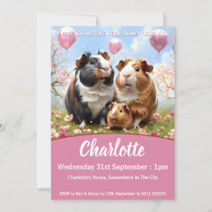 Baby shower van cavia's kaart