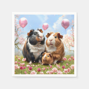 Baby shower van cavia's servet