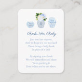 Baby shower van Chinoiserie van de bibliotheek van Informatiekaartje (Voorkant)