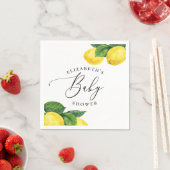 Baby shower van citroen | Waterverf zomercitrus Servet (Insitu)