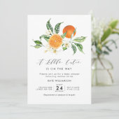 baby shower van citrus citrus greenery kaart (Staand voorkant)