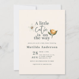 Baby shower van citrus cutie botanische typografie