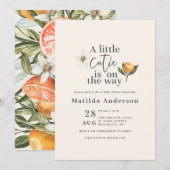 Baby shower van citrus cutie botanische typografie (Voorkant / Achterkant)