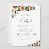 baby shower van citrusbloem kaart (Voorkant)