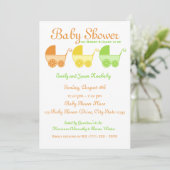 Baby shower van citrusvruchten kaart (Staand voorkant)