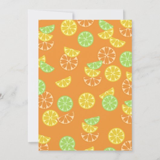 Baby shower van citrusvruchten kaart (Achterkant)