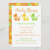 Baby shower van citrusvruchten kaart (Voorkant / Achterkant)