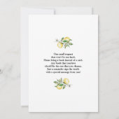 Baby shower van citrusvruchten kaart (Achterkant)