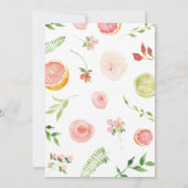 Baby shower van citrusvruchten kaart (Achterkant)