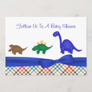 Baby shower van Colorful Dinosaur Kaart