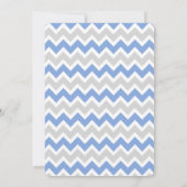 Baby shower van Cornflower Blue en Gray Chevron Kaart (Achterkant)