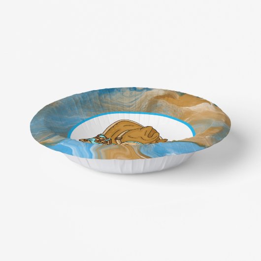 Baby shower van Cowboy Teddy Bear Boy m Papieren Kommen (Gebogen)