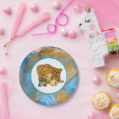 Baby shower van Cowboy Teddy Bear Boy Papieren Bordje (Feest)