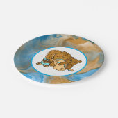 Baby shower van Cowboy Teddy Bear Boy Papieren Bordje (Gekanteld)