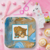 Baby shower van Cowboy Teddy Bear Boy Papieren Bordje (Feest)