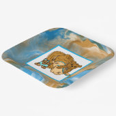 Baby shower van Cowboy Teddy Bear Boy Papieren Bordje (Gebogen)