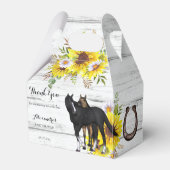 Baby shower van cowgirl rustige pfoelzonnebloemen bedankdoosjes (Voorkant Zijde)