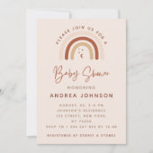 Baby shower van Cream en Terracotta Boho Rainbow M Kaart (Voorkant)