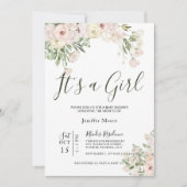 Baby shower van Cream Roos Kaart (Voorkant)