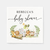 Baby shower van Cute Animals Oerwoud Party Servet (Voorkant)