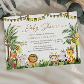 Baby shower van Cute Baby Animals Oerwoud Party Kaart