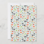 Baby shower van Cute Woodland Forest Animals Bedankkaart (Achterkant)