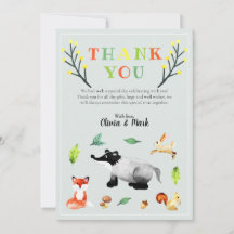 Baby shower van Cute Woodland Forest Animals