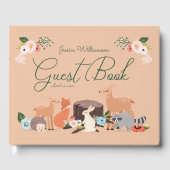 Baby shower van Cute Woodland Forest Animals Gastenboek (Voorkant)