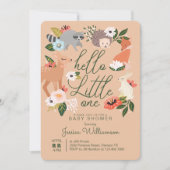 Baby shower van Cute Woodland Forest Animals Kaart (Voorkant)