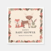 Baby shower van Cute Woodland Forest Animals Servet (Voorkant)