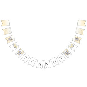 Baby shower van Cute Yellow Elephant-ballons Vlaggetjes