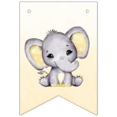Baby shower van Cute Yellow Elephant-ballons Vlaggetjes (Derde vlag)