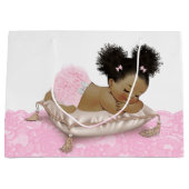 Baby shower van de Afrikaanse Amerikaanse baby Gir Groot Cadeauzakje (Voorkant)