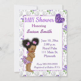 Baby shower van de Afrikaanse Amerikaanse baby Gir Kaart