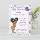 Baby shower van de Afrikaanse Amerikaanse baby Gir Kaart (Staand voorkant)
