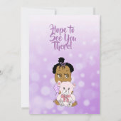 Baby shower van de Afrikaanse Amerikaanse baby Gir Kaart (Achterkant)