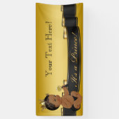 Baby shower van de Afrikaanse Amerikaanse Prins Spandoek (Verticaal)