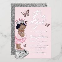 Baby shower van de Afrikaanse Amerikaanse roze zil