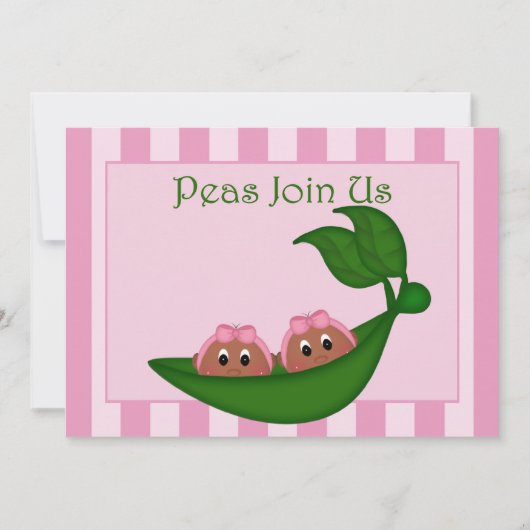 Baby shower van de Afrikaanse Amerikaanse Twins Pi Kaart (Voorkant)