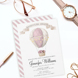 Baby shower van de Amerikaanse hotluchtballon Kaart