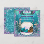 Baby shower van de Amerikaanse Mermaid Princess Kaart (Voorkant / Achterkant)