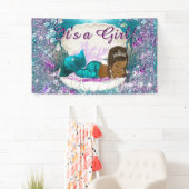 Baby shower van de Amerikaanse Mermaid Princess Spandoek (Insitu)