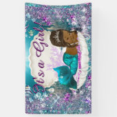 Baby shower van de Amerikaanse Mermaid Princess Spandoek (Verticaal)