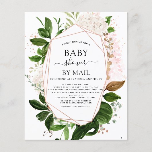 Baby shower van de begroting door Mail Greenery Bo (Voorkant)