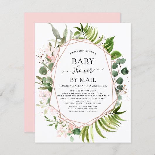 Baby shower van de begroting door Mail Greenery Ui (Voorkant / Achterkant)