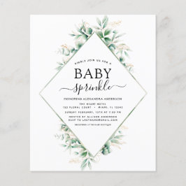 Baby shower van de begroting - Eucalyptus Geometri