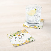 Baby shower van de bijen kartonnen onderzetters (Insitu)