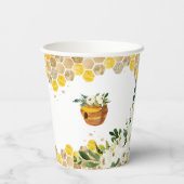 Baby shower van de bijen papieren bekers (Achterkant)