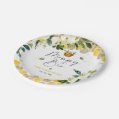 Baby shower van de bijen papieren bordje (Gekanteld)